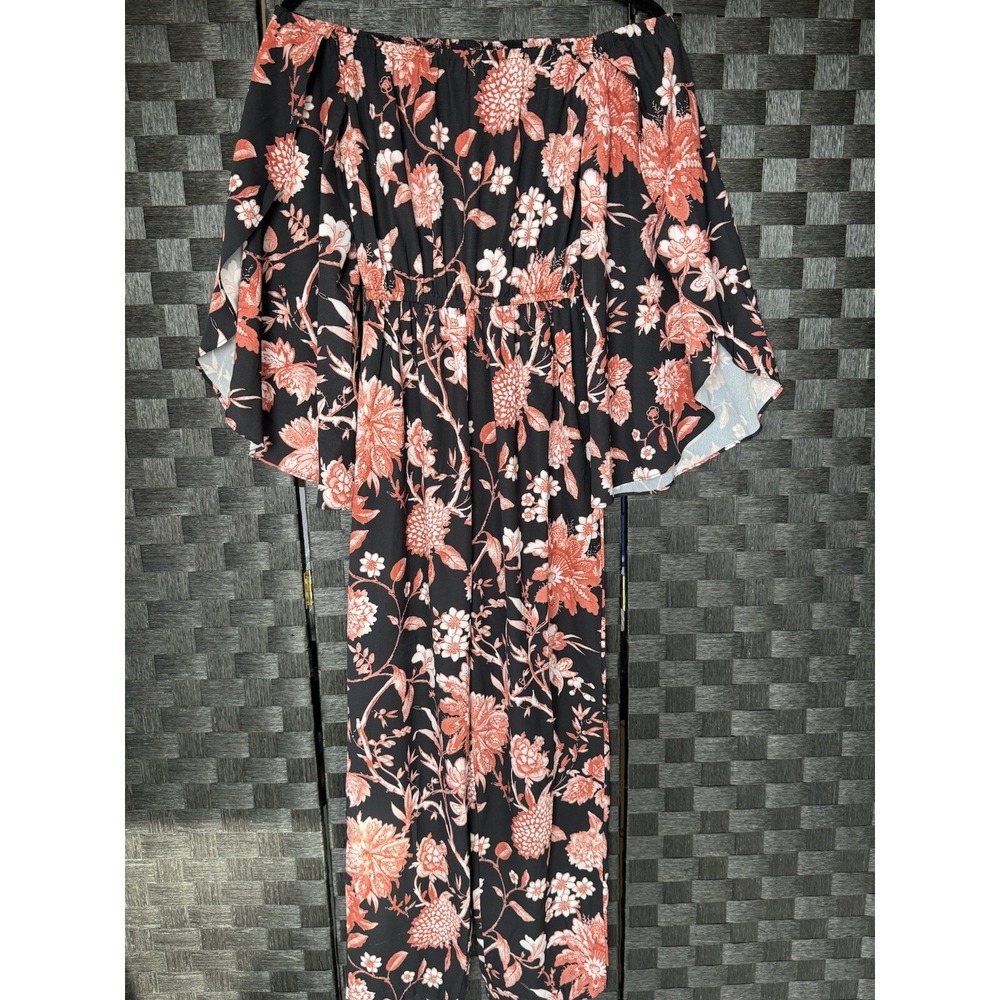 L'ATISTE By Amy Off The Shoulder Women's Floral Jumpsuit Size Small
